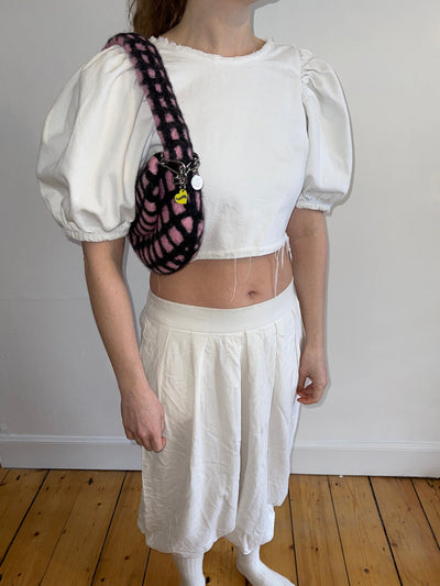 PLAID BAG #4 - Baby Pink / Black-Carboot-APOC STORE