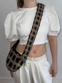 PLAID BAG CROSSBODY #7 - Charcoal / Beige-Carboot-APOC STORE