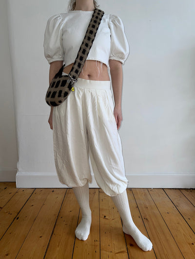 PLAID BAG CROSSBODY #7 - Charcoal / Beige-Carboot-APOC STORE