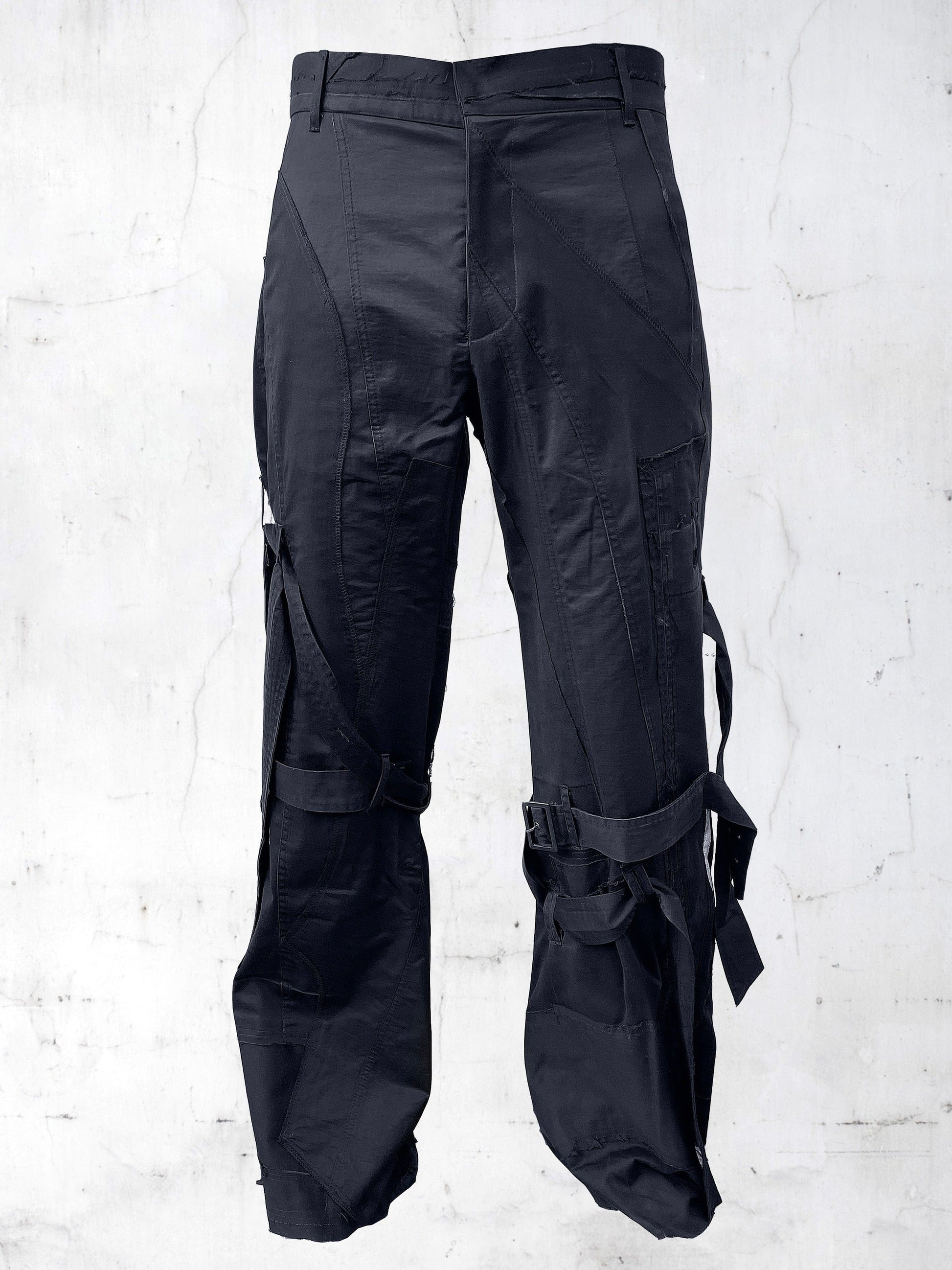 PRINTED SUBMARINE PATCHWORK PANTS BLACK-UNDER THE SIGN-APOC STORE