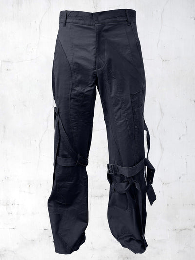 PRINTED SUBMARINE PATCHWORK PANTS BLACK-UNDER THE SIGN-APOC STORE