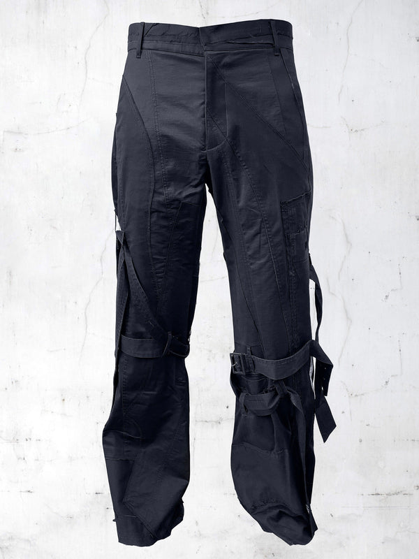 PRINTED SUBMARINE PATCHWORK PANTS BLACK-UNDER THE SIGN-APOC STORE