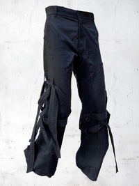 PRINTED SUBMARINE PATCHWORK PANTS BLACK-UNDER THE SIGN-APOC STORE