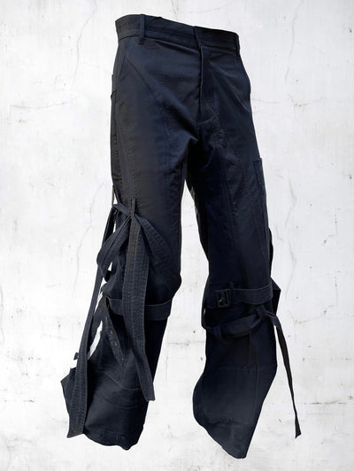 PRINTED SUBMARINE PATCHWORK PANTS BLACK-UNDER THE SIGN-APOC STORE