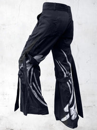 PRINTED SUBMARINE PATCHWORK PANTS BLACK-UNDER THE SIGN-APOC STORE