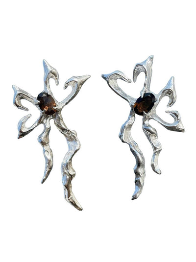 Harmony Earrings Smokey Quartz-Moira x Mel-APOC STORE