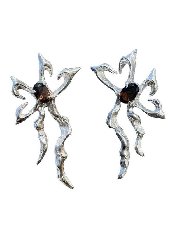 Harmony Earrings Smokey Quartz-Moira x Mel-APOC STORE