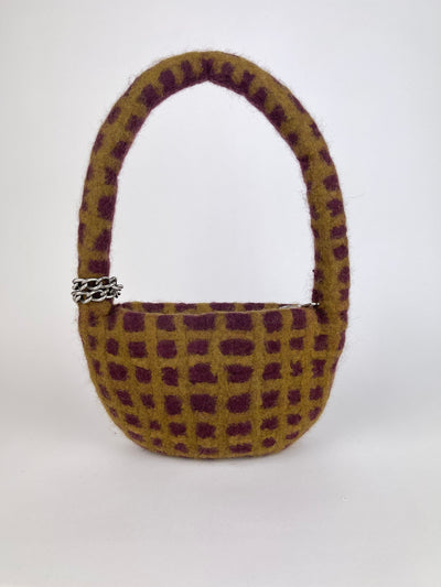 PLAID BAG #9 - Maroon / Khaki-Carboot-APOC STORE