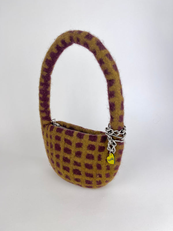 PLAID BAG #9 - Maroon / Khaki-Carboot-APOC STORE