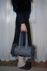 QUILTED COLUMN BAG BLUE-Fior di Latte-APOC STORE