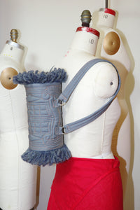 QUILTED COLUMN BAG BLUE-Fior di Latte-APOC STORE
