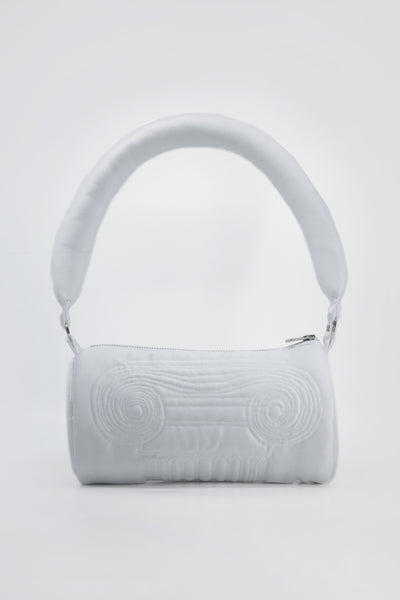 QUILTED COLUMN BAG WHITE-Fior di Latte-APOC STORE