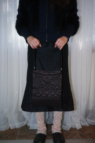QUILTED DOOR TOTE BROWN-Fior di Latte-APOC STORE