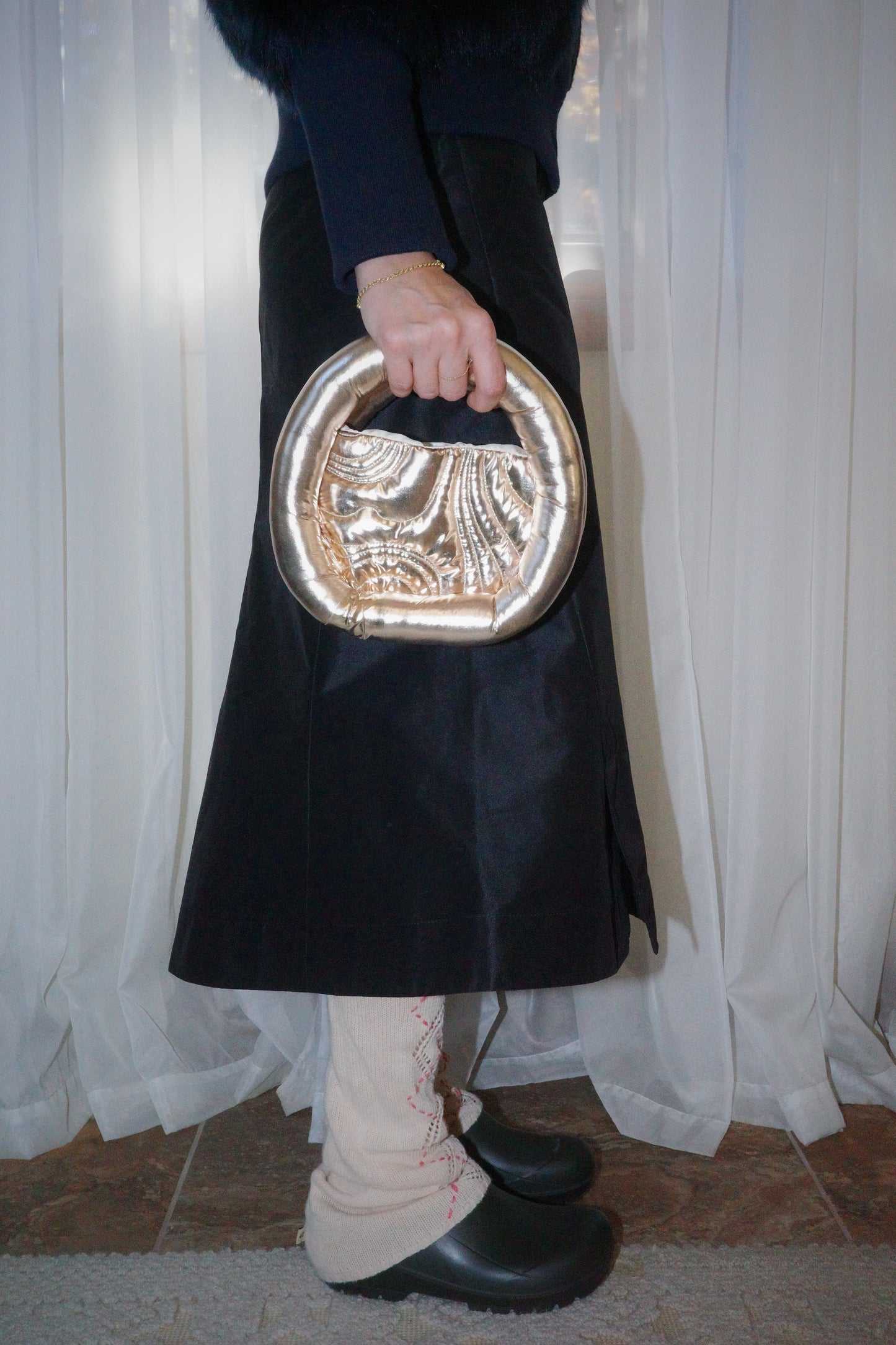 RIPPLE BAG GOLD-Fior di Latte-APOC STORE