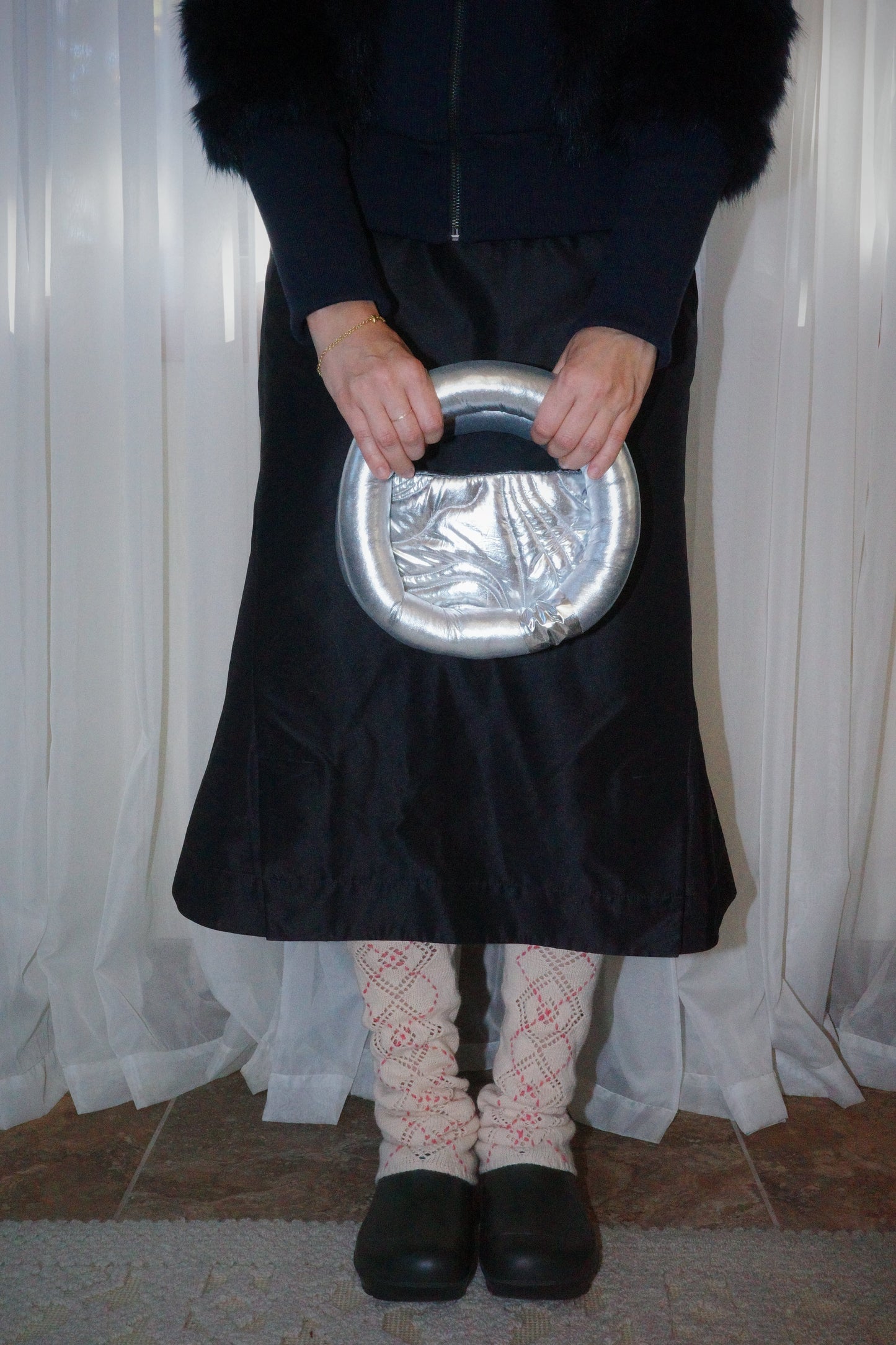RIPPLE BAG SILVER-Fior di Latte-APOC STORE