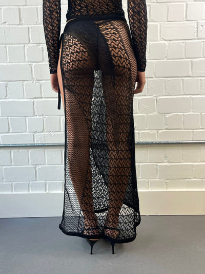 Lace Self-Tie Wrap Skirt-Raquel de Carvalho-APOC STORE