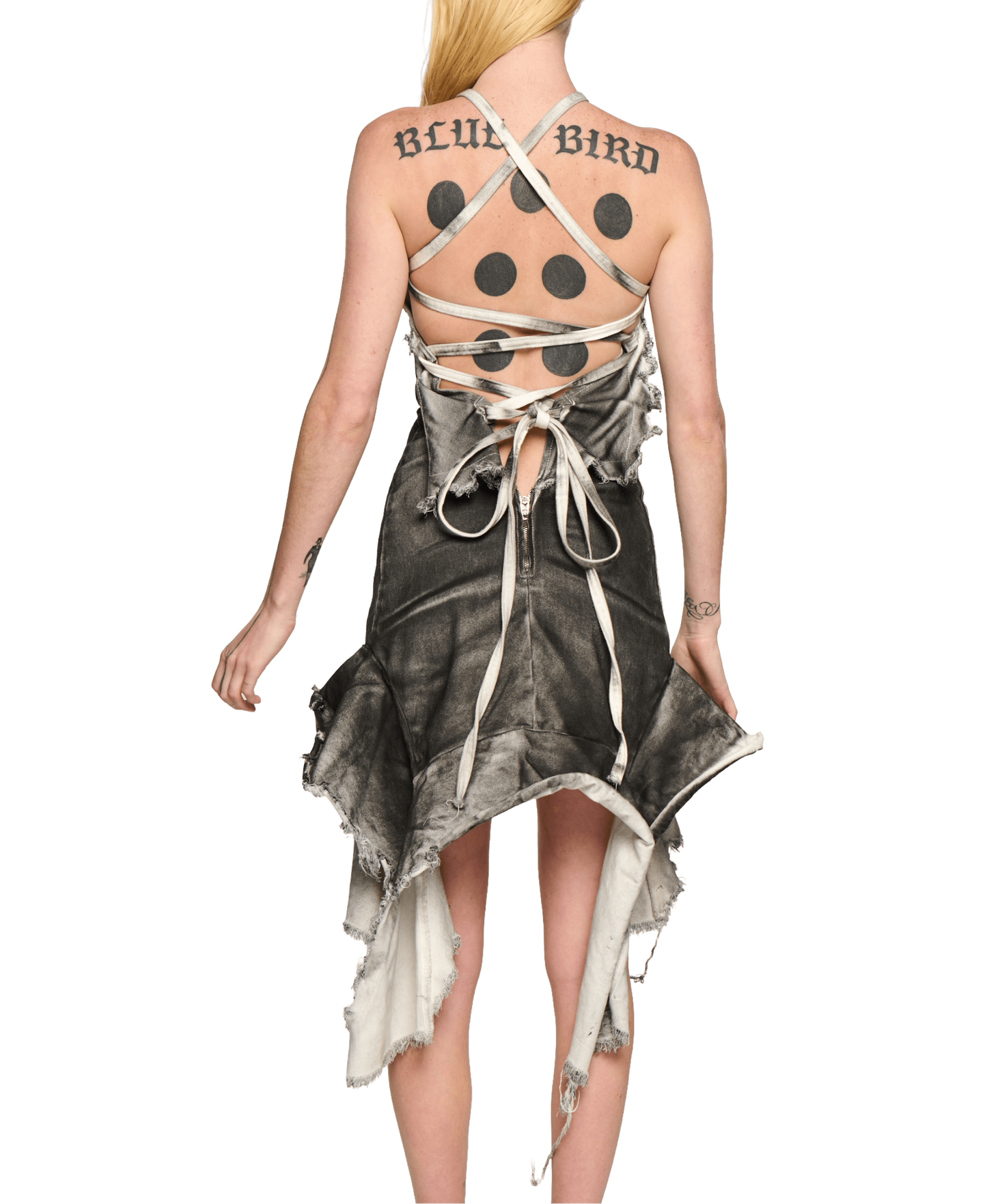 Fishnet Dress White-Karlaidlaw-APOC STORE