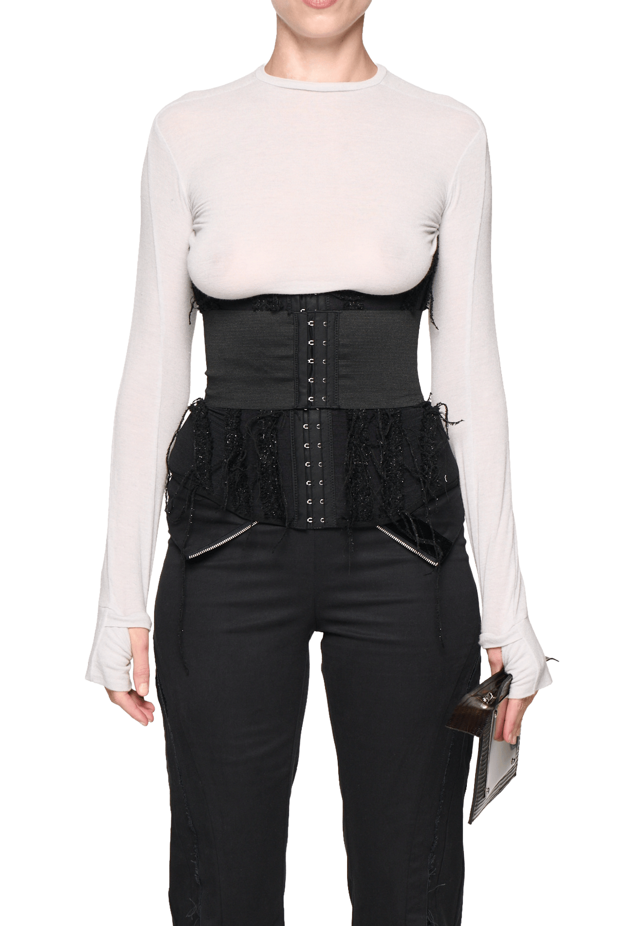 Nicole Under Bust Corset - Black-Karlaidlaw-APOC STORE