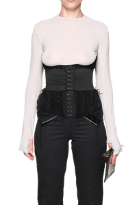 Nicole Under Bust Corset - Black-Karlaidlaw-APOC STORE