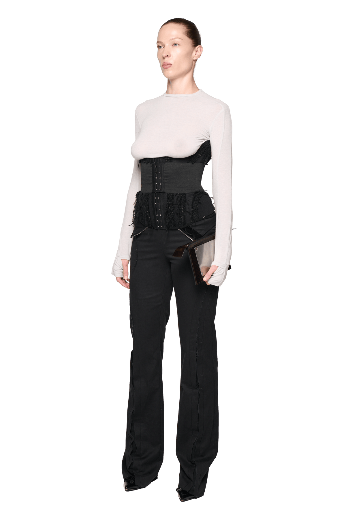 Nicole Under Bust Corset - Black-Karlaidlaw-APOC STORE