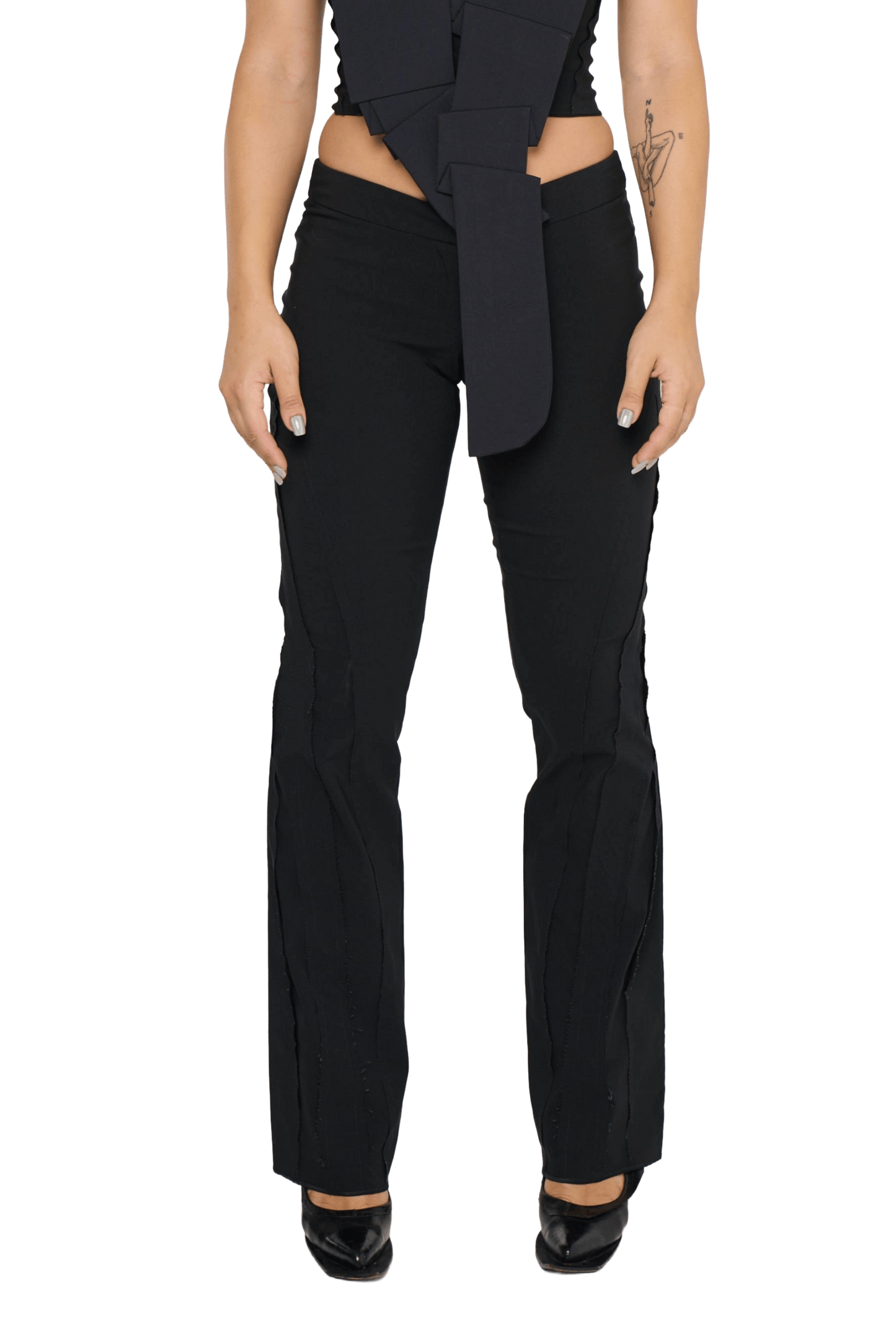 Spliced Pant Low Rise - Black