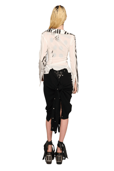 Twisted Knitted Skirt - Black