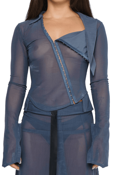 Haniya Sailor Top - Steel
