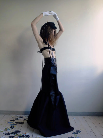 Black tulip skirt-Polyhedron-APOC STORE