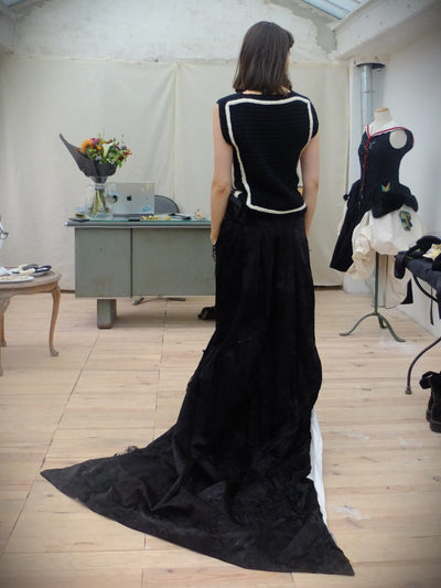 Moonlit long wrap skirt-Polyhedron-APOC STORE