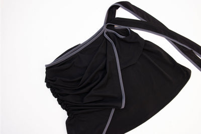 TWIST WRAP SKIRT BLACK-Lalameemee-APOC STORE