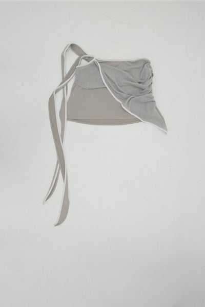 TWIST WRAP SKIRT GREY-Lalameemee-APOC STORE