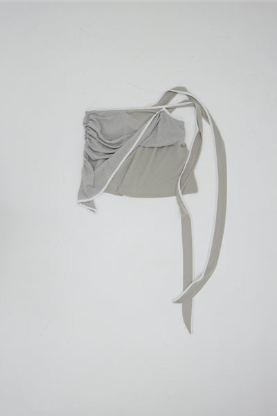 TWIST WRAP SKIRT GREY-Lalameemee-APOC STORE