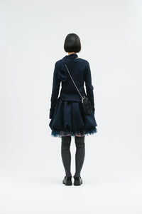 JERSEY BALLOON SHAH SKIRT NAVY-SAENGIN STUDIOS-APOC STORE