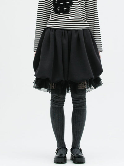 JERSEY BALLOON SHAH SKIRT BLACK-SAENGIN STUDIOS-APOC STORE