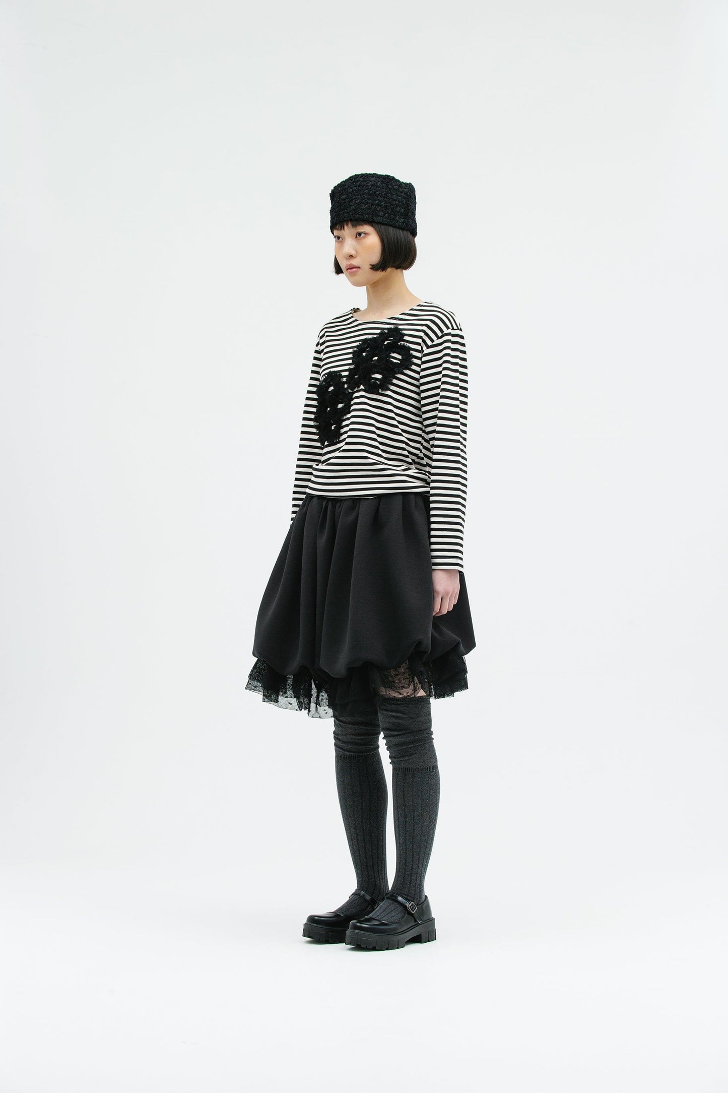 JERSEY BALLOON SHAH SKIRT BLACK-SAENGIN STUDIOS-APOC STORE