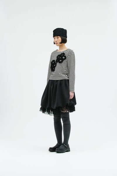 JERSEY BALLOON SHAH SKIRT BLACK-SAENGIN STUDIOS-APOC STORE
