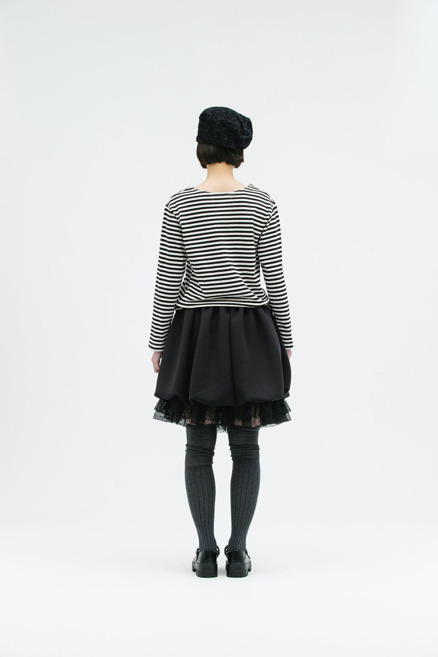 JERSEY BALLOON SHAH SKIRT BLACK-SAENGIN STUDIOS-APOC STORE