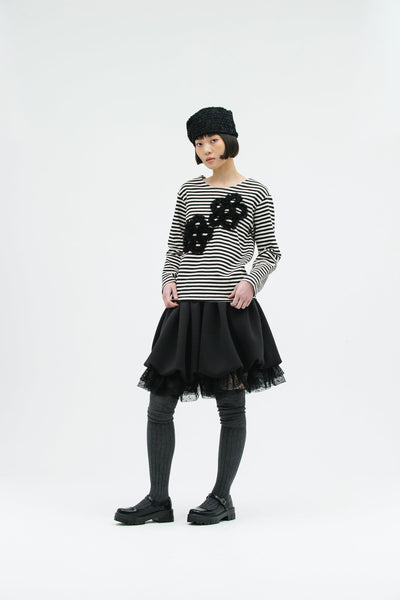 JERSEY BALLOON SHAH SKIRT BLACK-SAENGIN STUDIOS-APOC STORE