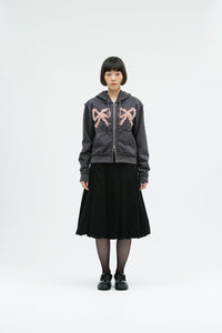 EYELET BALLOON SKIRT BLACK-SAENGIN STUDIOS-APOC STORE