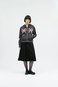 EYELET BALLOON SKIRT BLACK-SAENGIN STUDIOS-APOC STORE