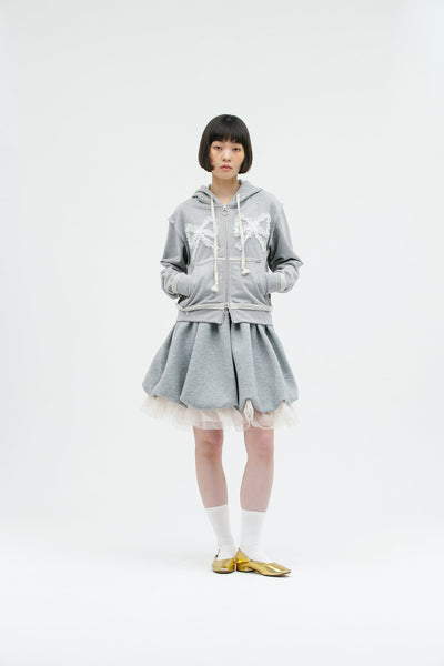 JERSEY BALLOON SHAH SKIRT GRAY-SAENGIN STUDIOS-APOC STORE
