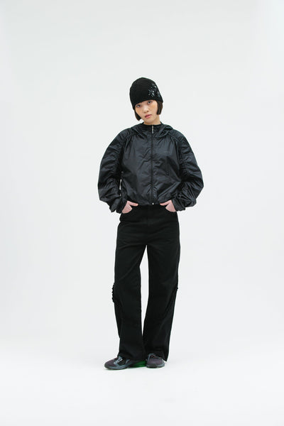 FLOWER PATCH BEANIE BLACK-SAENGIN STUDIOS-APOC STORE