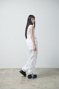HALF SHA VEST WHITE-SAENGIN STUDIOS-APOC STORE