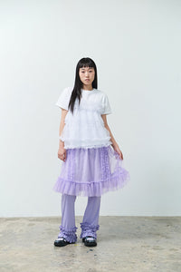 RUFFLE BOOTCUT PANTS PURPLE-SAENGIN STUDIOS-APOC STORE