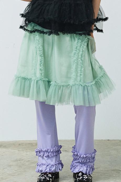 BANDING RUFFLE SHA SKIRT MINT-SAENGIN STUDIOS-APOC STORE
