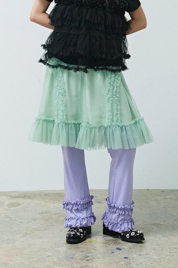 BANDING RUFFLE SHA SKIRT MINT-SAENGIN STUDIOS-APOC STORE