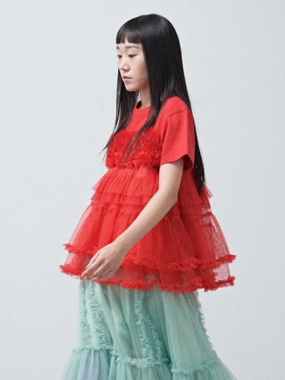 ROSE SYMPHONY SHORT SLEEVE RED-SAENGIN STUDIOS-APOC STORE