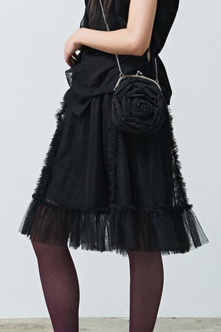 BANDING RUFFLE SHA SKIRT BLACK-SAENGIN STUDIOS-APOC STORE