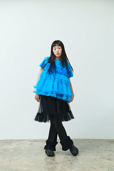RUFFLE BOOTCUT PANTS BLACK-SAENGIN STUDIOS-APOC STORE
