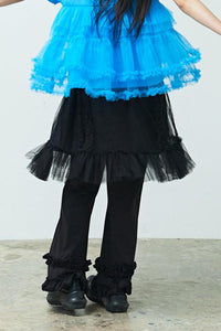 RUFFLE BOOTCUT PANTS BLACK-SAENGIN STUDIOS-APOC STORE